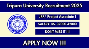 Tripura University Recruitment 2025 - Apply Online for 01 JRF/ Project Associate I Posts Tripura University Recruitment 2025 - Apply Online for 01 JRF/ Project Associate I Posts