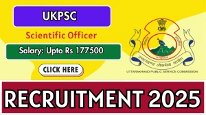 UKPSC Scientific Officer Recruitment 2026 - Apply Online