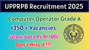 UPPRPB Computer Operator Grade A Recruitment 2026- Apply Online for 1352 Posts