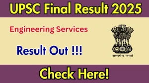 UPSC Engineering Services Final Result 2025 OUT (Direct Link) - Download Merit List @upsc.gov.in UPSC Engineering Services Final Result 2025 OUT (Direct Link) - Download Merit List @upsc.gov.in