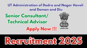 UT Administration of Dadra and Nagar Haveli and Daman and Diu Recruitment 2025 - Apply Offline for 01 Senior Consultant/ Technical Advisor Posts