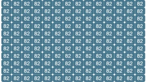 Visual Illusion: Within 5 Seconds Spot the Number 83 among 82