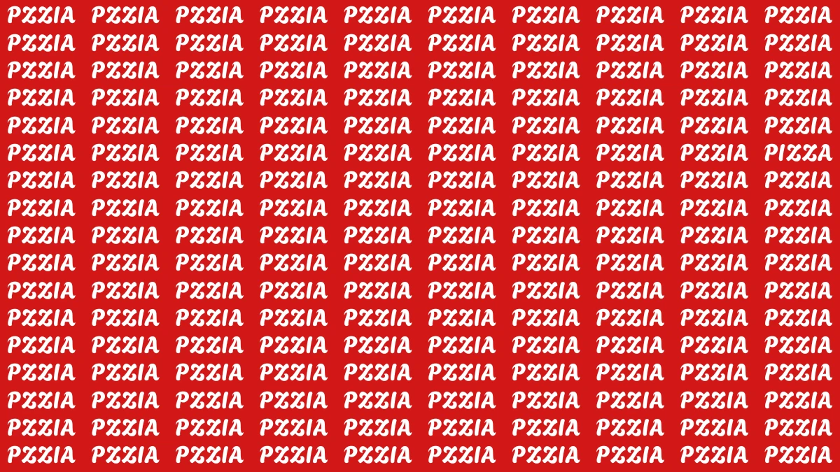 Visual Illusion: Within 6 Seconds Spot the Word PZZIA among PIZZA
