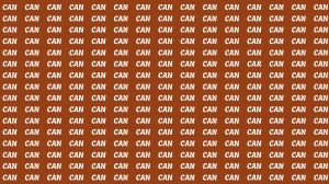 Visual Illusion: Within 7 Seconds Spot the Word CAR among CAN