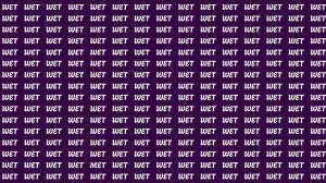 Visual Illusion: Within 7 Seconds Spot the Word MET among WET