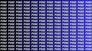 Visual Illusion: Within 7 Seconds Spot the Word ROSE among POSE