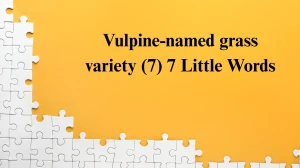 Vulpine-named grass variety 7 Little Words 7 letters Answer