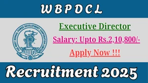 WBPDCL Executive Director Recruitment 2025 - Apply Online