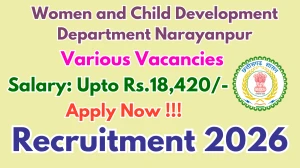 WCD Chhattisgarh Recruitment 2026 - Apply Offline for 08 Manager, Warden and More Posts