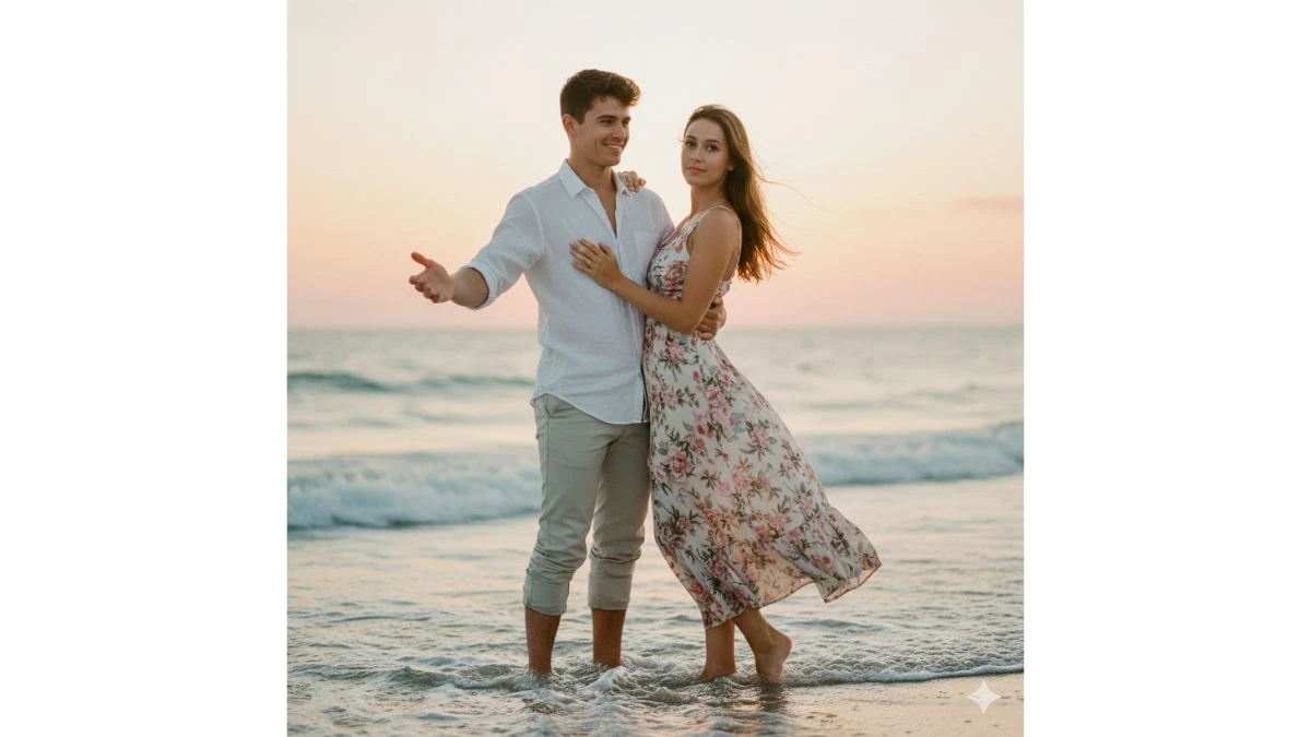 10 Google Gemini AI Photo Editing Prompts for Couples to Create Cinematic Beach HD Portraits