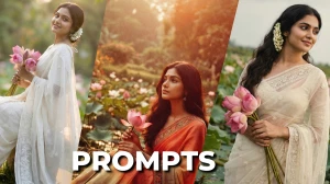 10 Google Gemini Lotus Pond AI Photo Editing Prompt for Girls to Create Trending Retro and Artistic Portraits