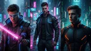 10 Midjourney AI Photo Editing Prompts for Boys to Create Epic Cyberpunk-Style Neon Portraits