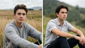 10 Midjourney AI Photo Editing Prompts for Boys to Create Moody Natural Field Portraits with Cinematic Depth