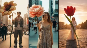 10 Seedream 4.0 AI Photo Editing Prompts to Create Surreal Giant Flower Street P...
