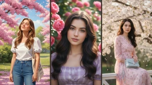 12 Trending Qwen AI Photo Editing Prompts for Girls to Create Aesthetic Spring B...