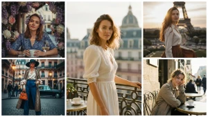 13 MidJourney Photo Editing Prompts for Girls to Create Timeless Paris-Style Cinematic Portraits