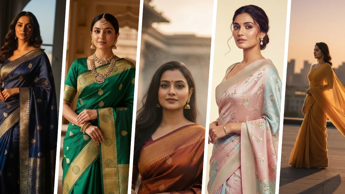 15 Qwen AI Saree Photo Editing Prompts for Girls: Create Stylish Ultra-Realistic Classy Saree Portraits