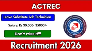 ACTREC Leave Substitute Lab Technician Recruitment 2026 – Apply Online