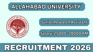 Allahabad University Junior Research Assistant Recruitment 2026 - Apply Offline