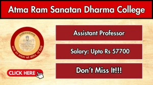 Atma Ram Sanatan Dharma College Assistant Professor Recruitment 2026 - Apply Online for 31 Posts Atma Ram Sanatan Dharma College Assistant Professor Recruitment 2026 - Apply Online for 31 Posts