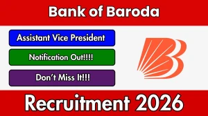 Bank of Baroda Assistant Vice President Recruitment 2026 - Apply Online
