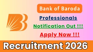 Bank of Baroda Professionals Recruitment 2026 - Apply Online for 04 Posts