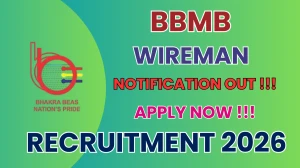 BBMB Wireman Recruitment 2026 - Apply Offline