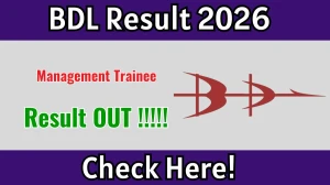 BDL Management Trainee Result 2026 Out - Download Scorecard @bdl-india.in