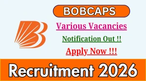 BOBCAPS Recruitment 2026 - Apply Offline for Manager, Senior Manager And More Posts