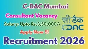 C-DAC Mumbai Consultant Recruitment 2026 - Apply Offline