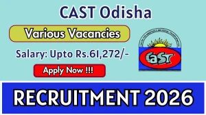 CAST Odisha Recruitment 2026 - Apply Offline for 08 Veterinary Doctors, AHL Assistants And More Posts