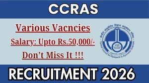 CCRAS Recruitment 2026 – Walk in for 06 Consultant, Office Assistant And More Posts