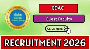 CDAC Guest Faculty Recruitment 2026 – Walk in