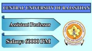 Central University of Rajasthan Assistant Professor Recruitment 2026 – Walk in