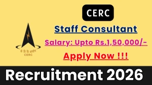 CERC Staff Consultant Recruitment 2026 - Apply Offline