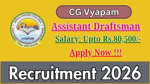 CG Vyapam Assistant Draftsman Recruitment 2026 - Apply Online for 25 Posts