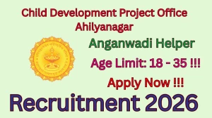 Child Development Project Office Ahilyanagar Anganwadi Helper Recruitment 2026 - Apply Offline