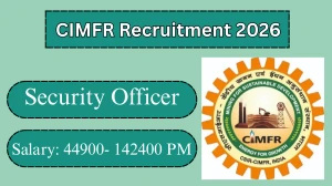 CIMFR Security Officer Recruitment 2026 - Apply Offline