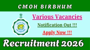 CMOH Birbhum Recruitment 2026 - Apply Online for 53 AYUSH Doctor, Yoga Instructor And More Posts