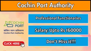 Cochin Port Authority Professional Functionaries Recruitment 2026 - Apply Online for 03 Posts