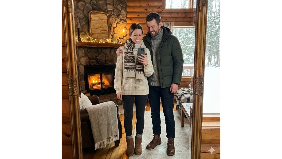 10 Best Google Gemini AI Photo Editing Prompts Copy Paste to Create Stylish Couple Mirror Selfie Portraits