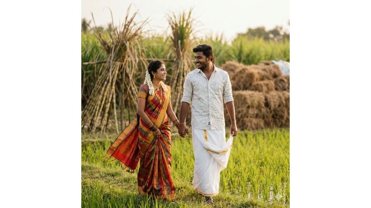 10 Google Gemini Pongal 2026 Special AI Photo Editing Prompts for Couples to Create Festive Traditional Portraits