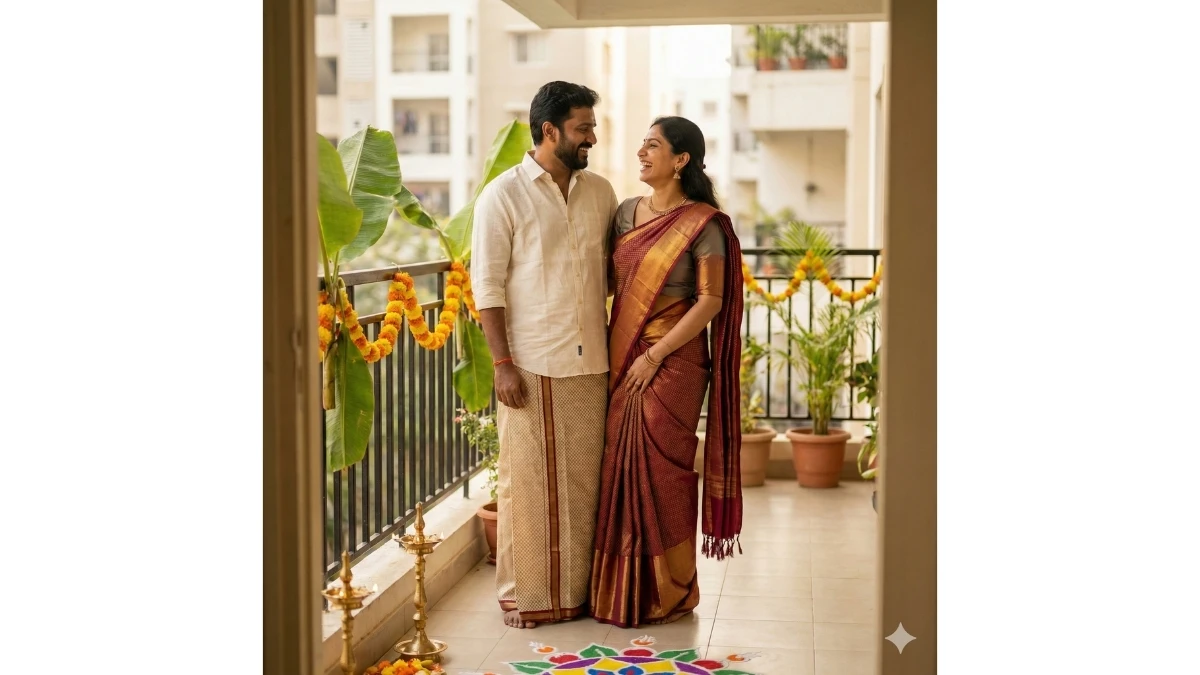 10 Google Gemini Pongal 2026 Special AI Photo Editing Prompts for Couples to Create Festive Traditional Portraits