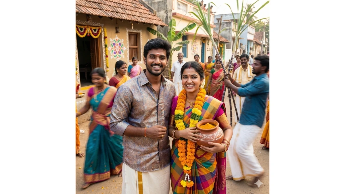 10 Google Gemini Pongal 2026 Special AI Photo Editing Prompts for Couples to Create Festive Traditional Portraits
