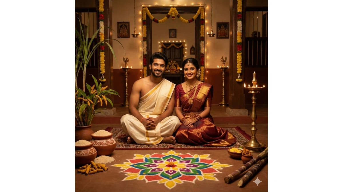 10 Google Gemini Pongal 2026 Special AI Photo Editing Prompts for Couples to Create Festive Traditional Portraits