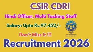 CSIR CDRI Recruitment 2026 - Apply Online for 05 Hindi Officer, Multi Tasking Staff Posts