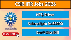 CSIR IITR Recruitment 2026 - Apply Online for 06 MTS, Driver Posts
