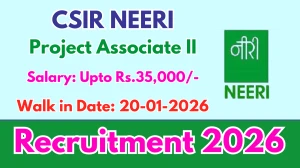 CSIR NEERI Project Associate II Recruitment 2026 – Walk in