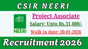 CSIR NEERI Project Associate Recruitment 2026 – Walk in