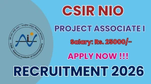 CSIR NIO Project Associate I Recruitment 2026 – Apply Online